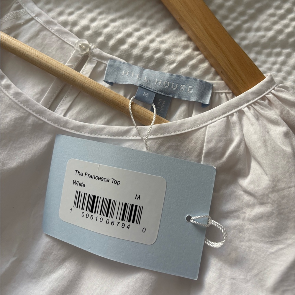 Hill House White Poplin Peplum Top - Picture 8 of 8